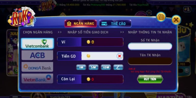 Rikvip | Rik Vip Game Bài Đổi Thưởng Uy Tín Trong Giới Tài Phiệt 22 Người chơi có thể dễ dàng nạp tiền chơi tại sàn cược.